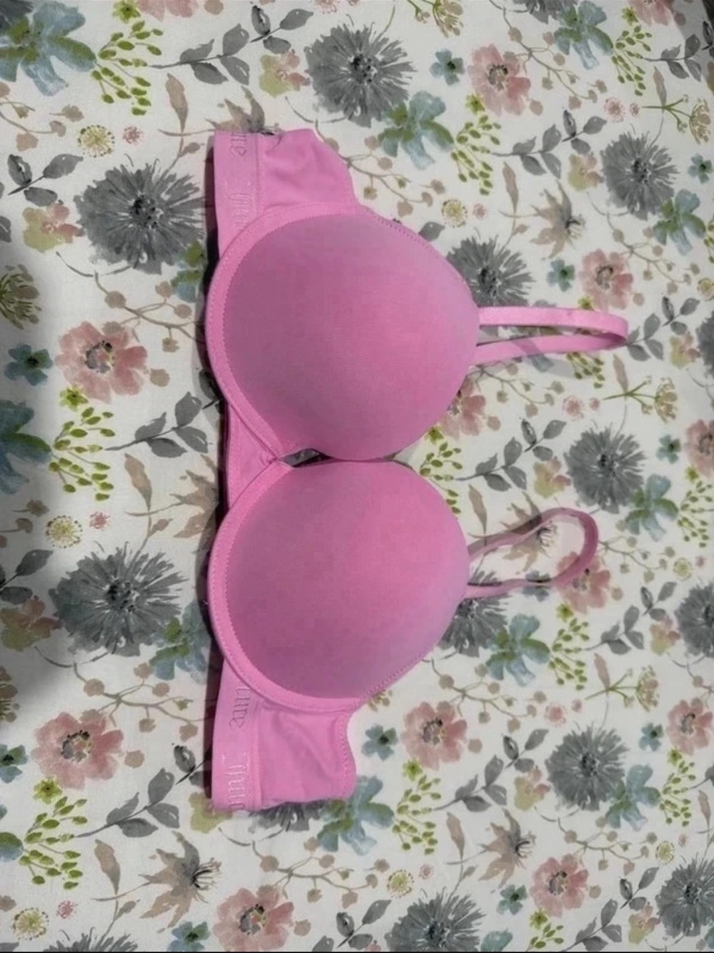 Juicy Couture Pink Padded T-Shirt Bra